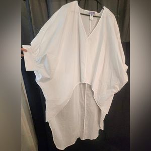 White high/low blouse